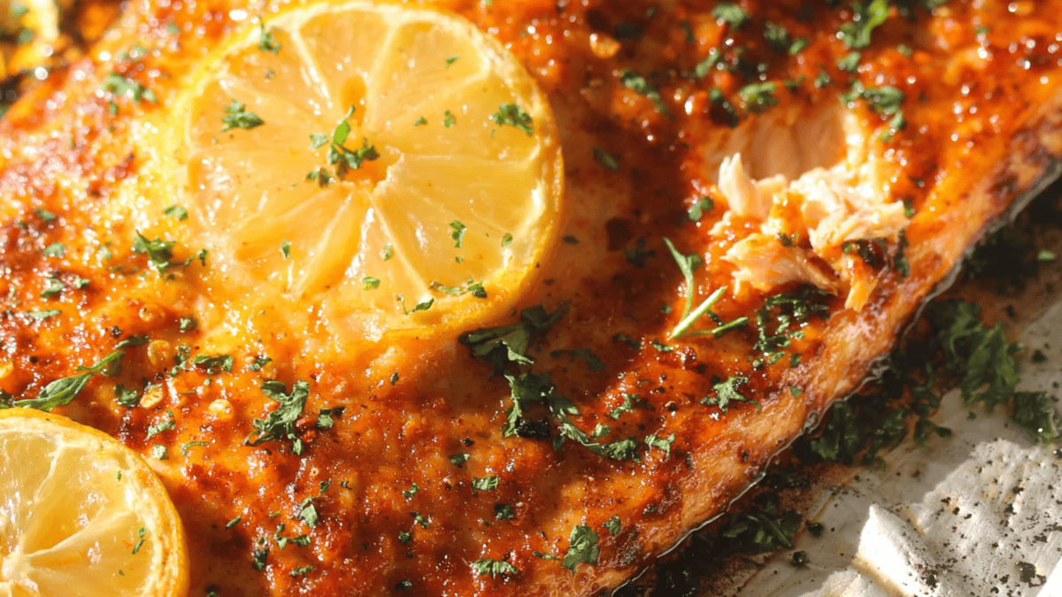 Spicy Baked Salmon.