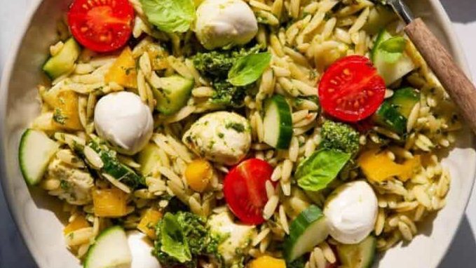 Orzo Pesto Salad.