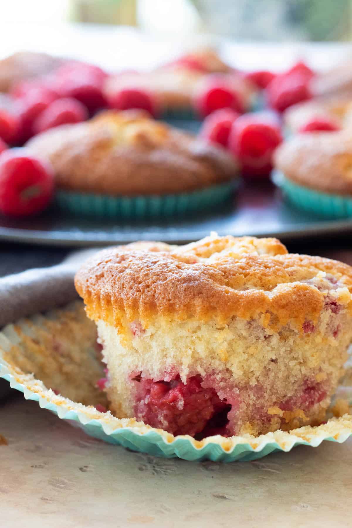 A raspberry muffin.