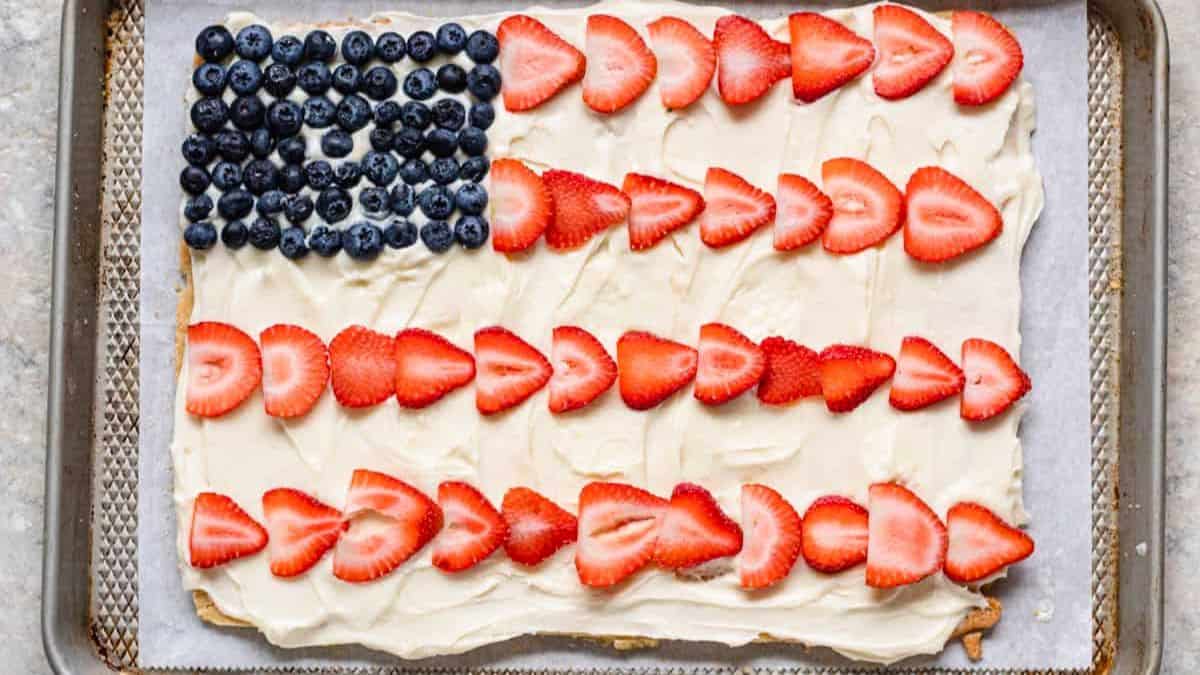 Fourth of July Fruit Pizza