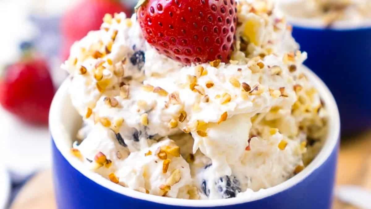 Red White & Blue Ambrosia Salad Recipe