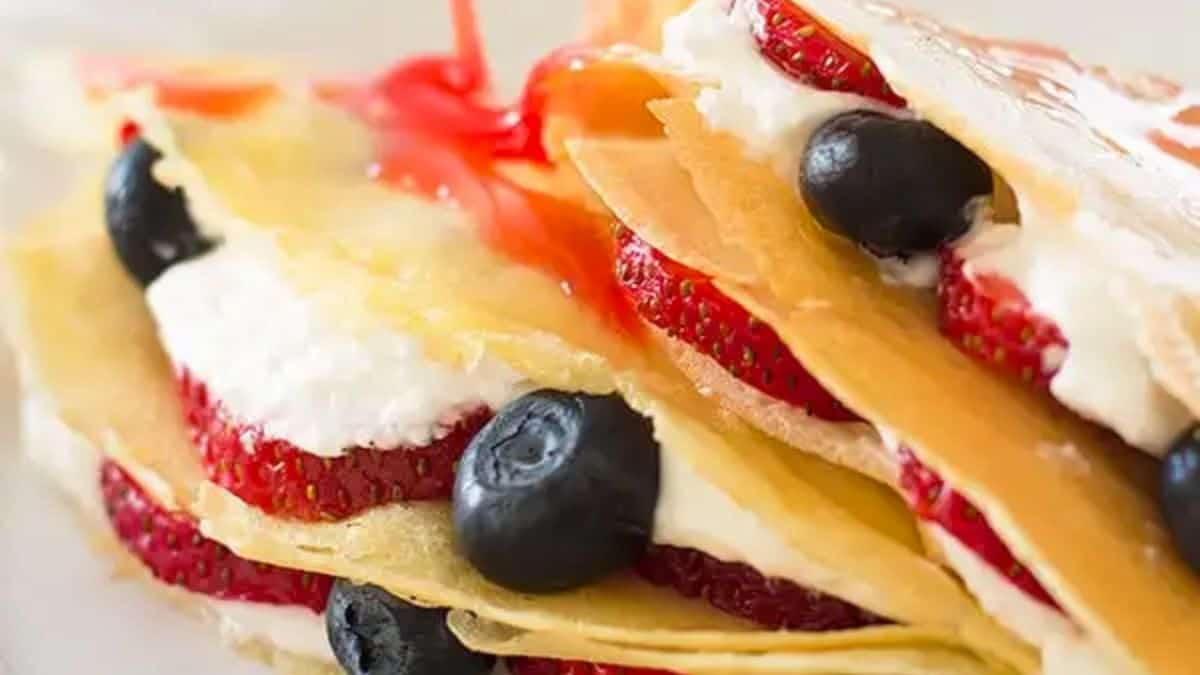 Classic Crepes for Two With Red White and Blue Fixings