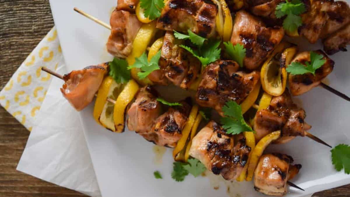 Pineapple Grilled Chicken Skewers