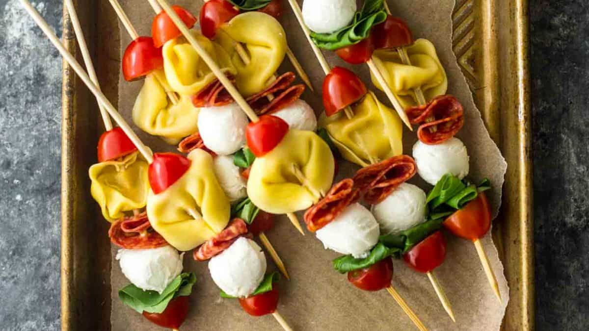 Pasta Salad Skewers