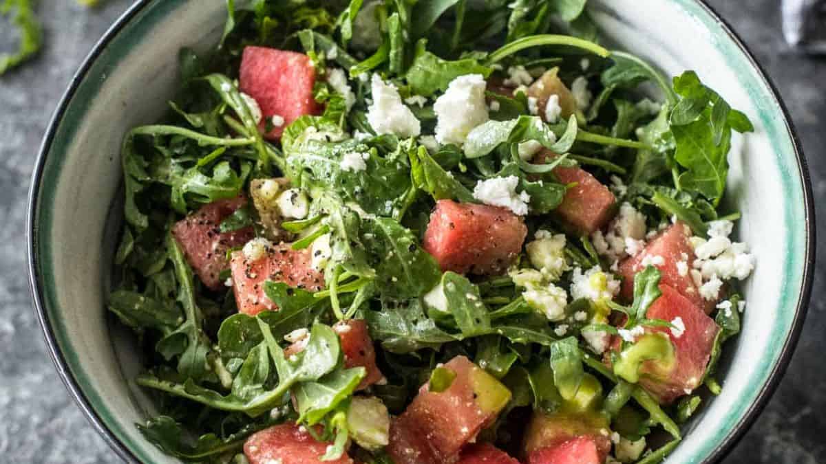 Watermelon, Arugula and Feta Salad