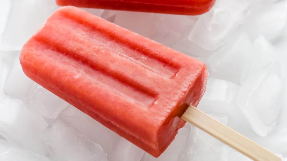 Watermelon Strawberry Popsicles