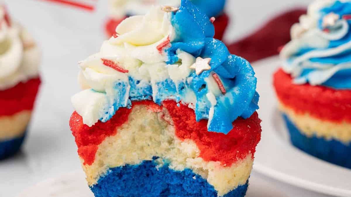 4th of July Cupcakes.