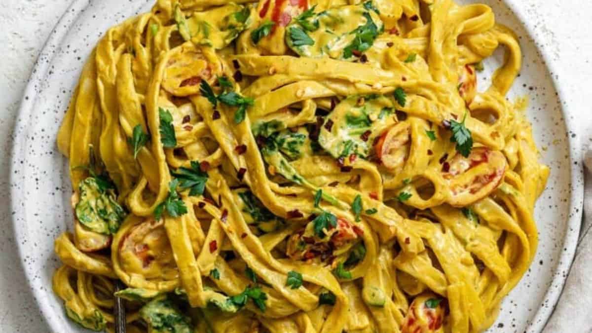 Creamy Curry Pasta.