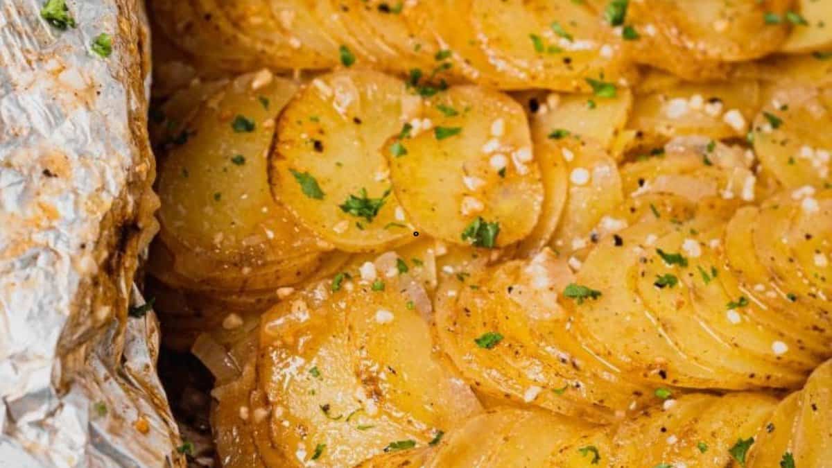 Grilled potatoes.