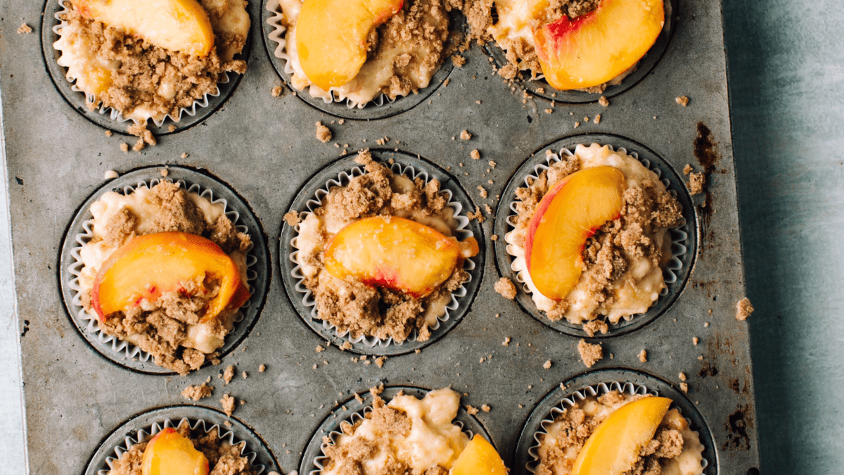 Peach muffins.