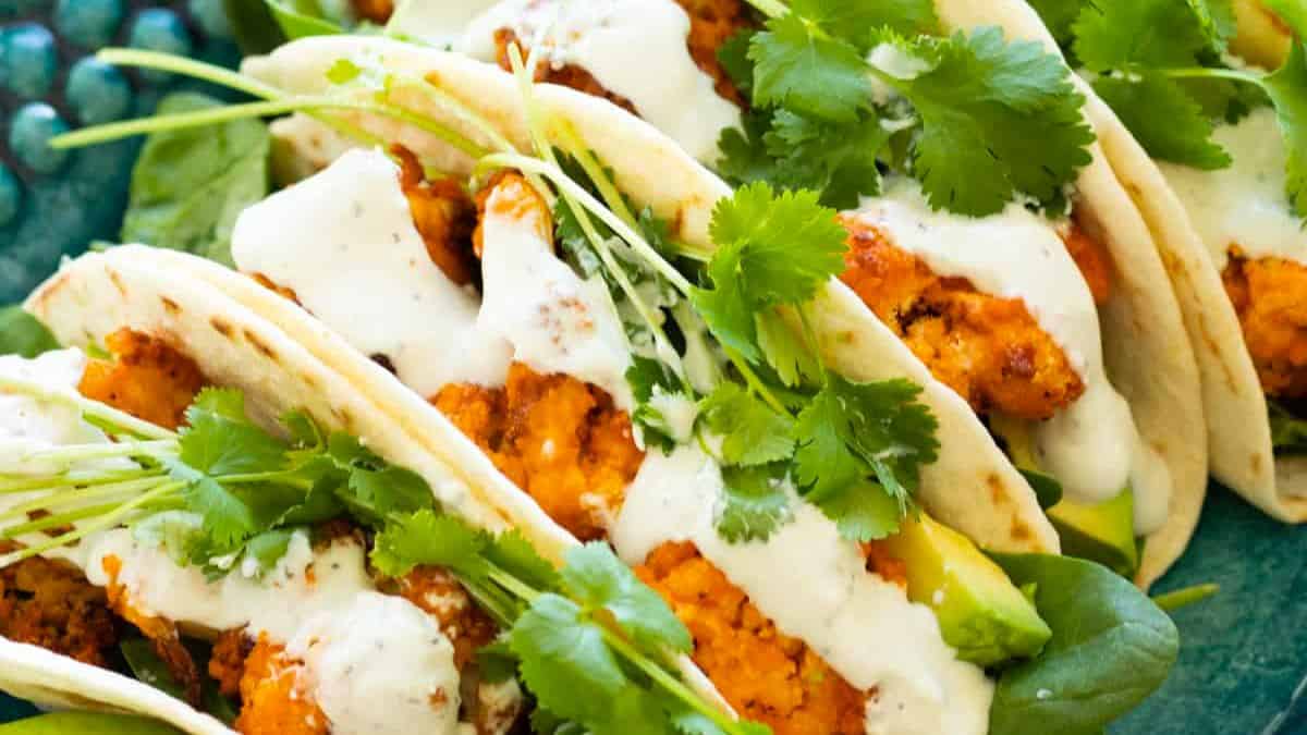 Buffalo Cauliflower Tacos