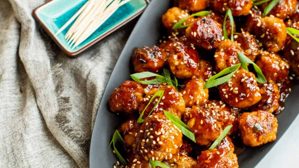 Sweet and Spicy Asian Pork Meatballs