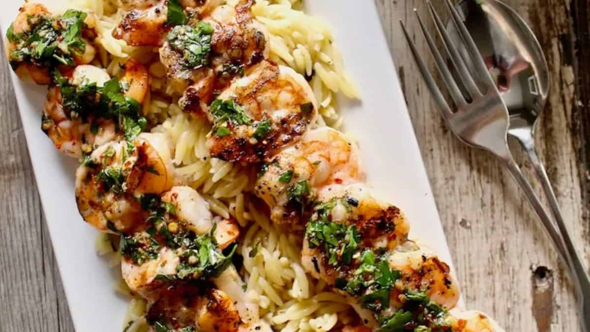 Grilled Shrimp with Chimichurri Sauce