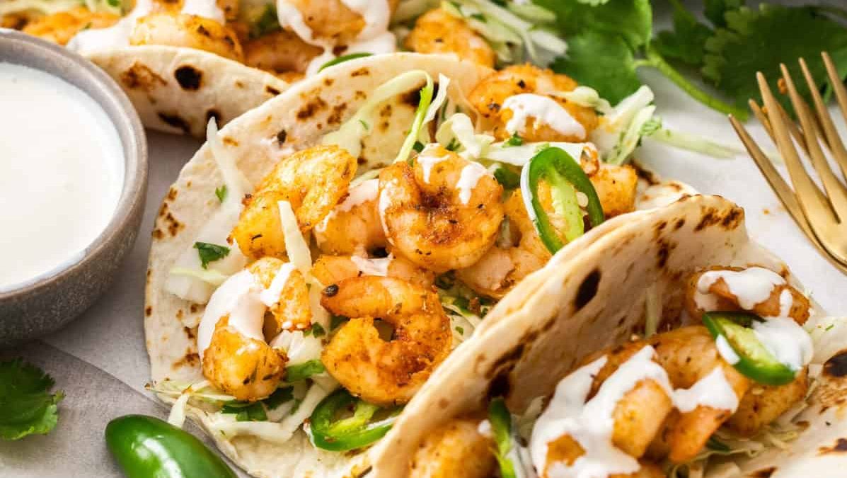 air fryer shrimp tacos.