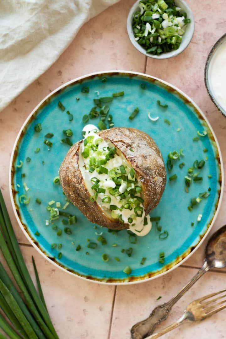 Air Fryer Baked Potatoes always use butter