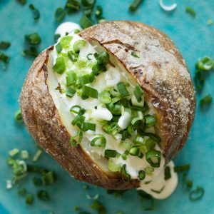 An air fryer baked potato.