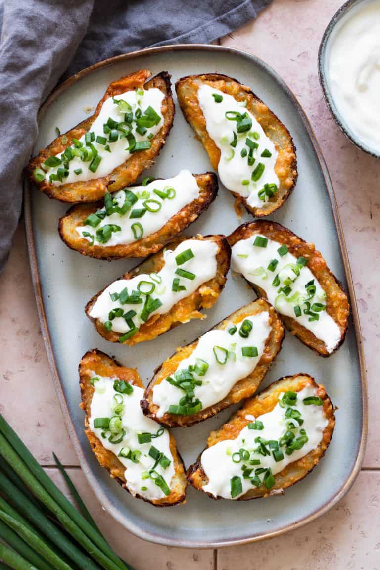 Air Fryer Potato Skins - always use butter