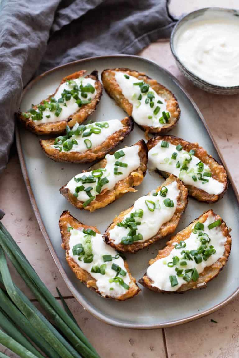 Air Fryer Potato Skins - always use butter