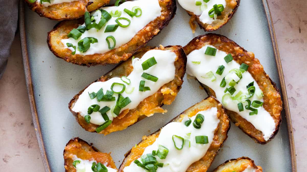 Air fryer potato skins.