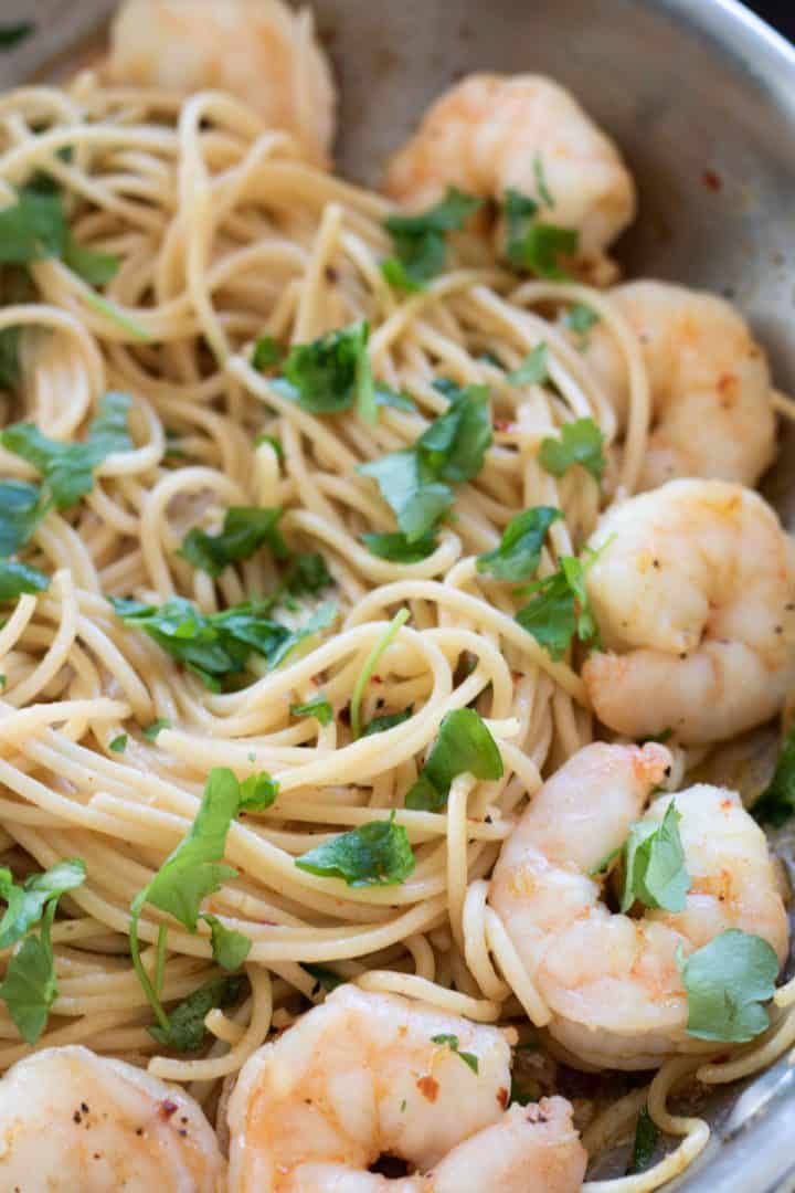 Garlic Butter Shrimp Pasta - always use butter
