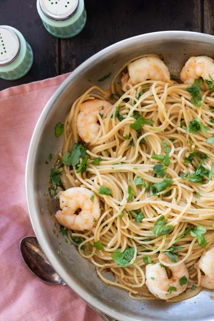 Garlic Butter Shrimp Pasta always use butter