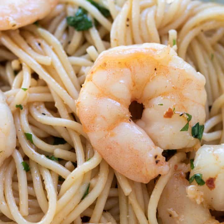 Garlic Butter Shrimp Pasta - always use butter