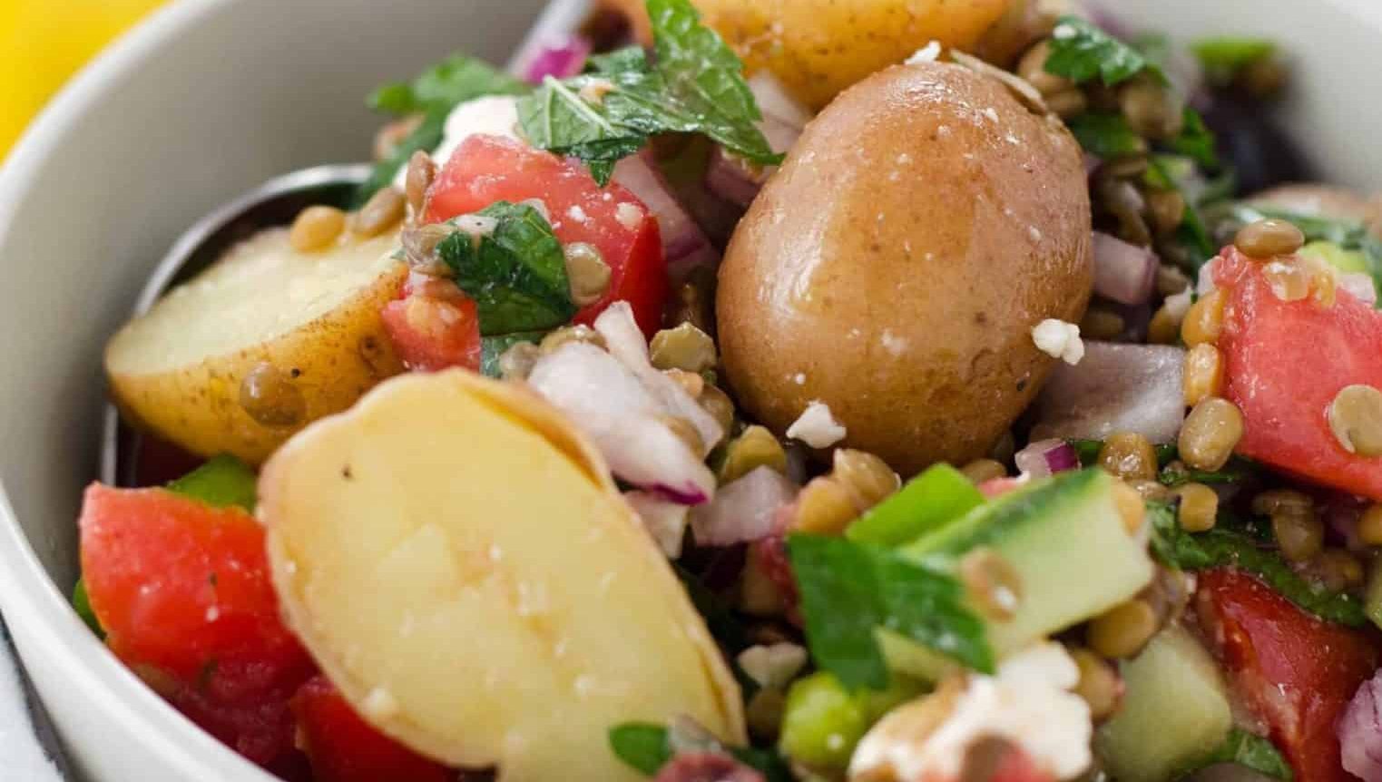 Greek Lentil & Potato Salad.