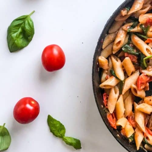 cherry tomato pasta.