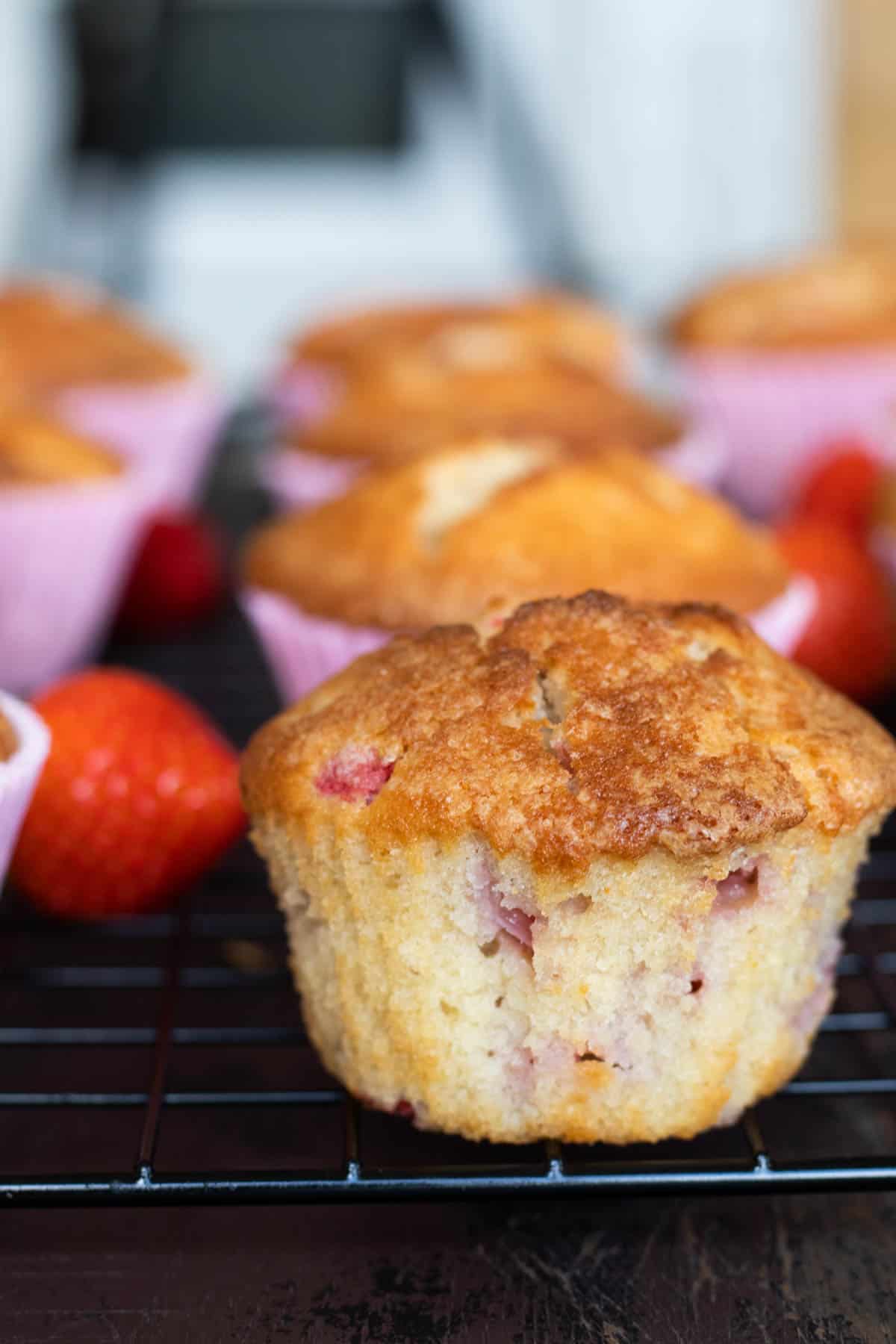 A strawberry muffin.