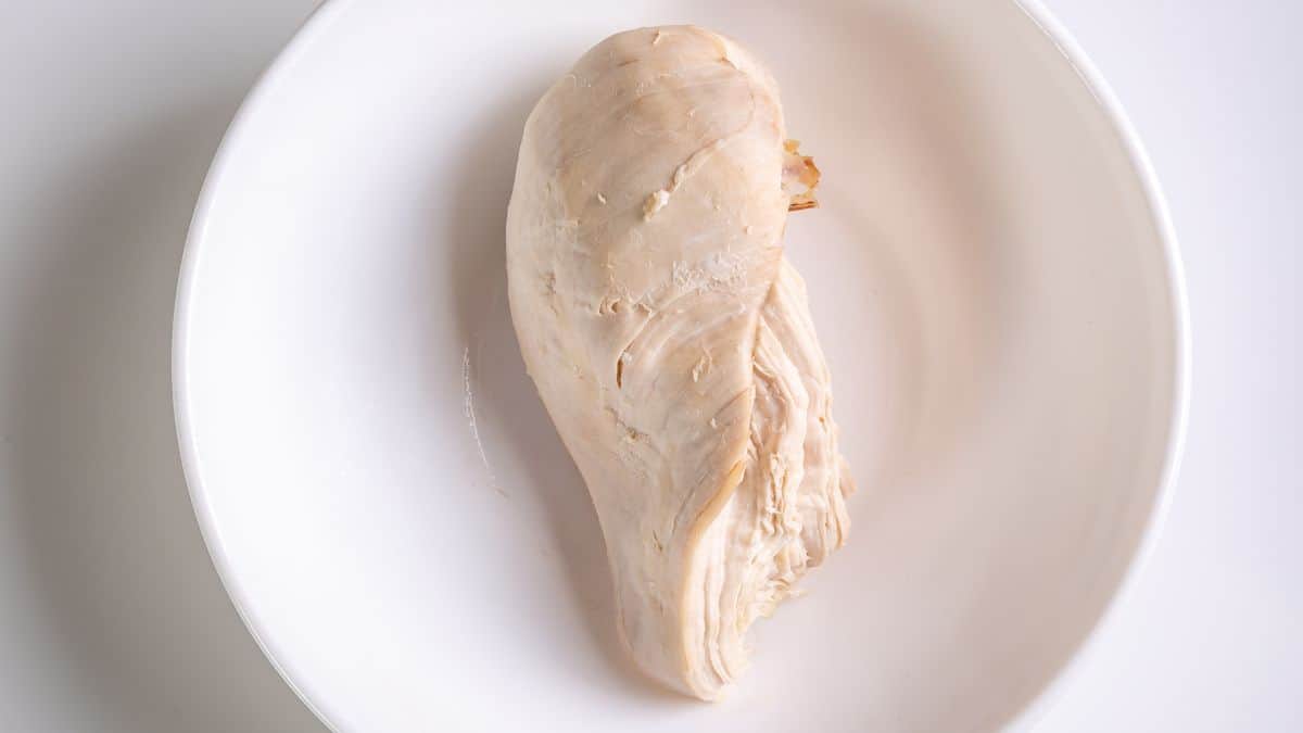 A cooked chicken breast.