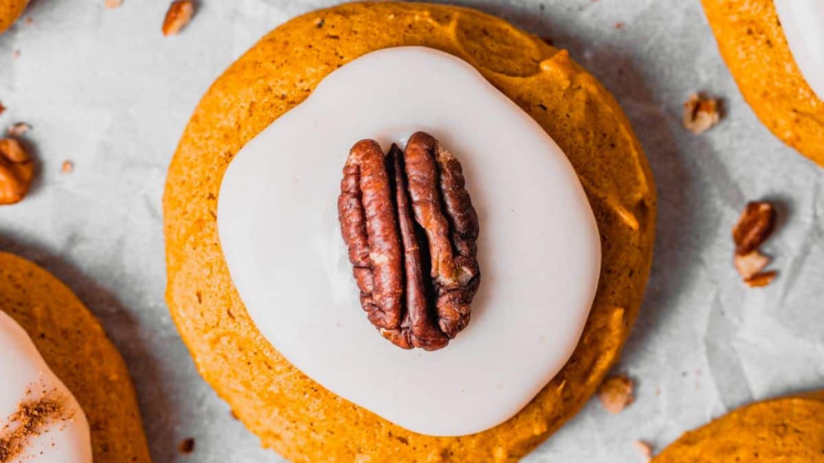 Soft Pumpkin Cookies with Maple Glaze