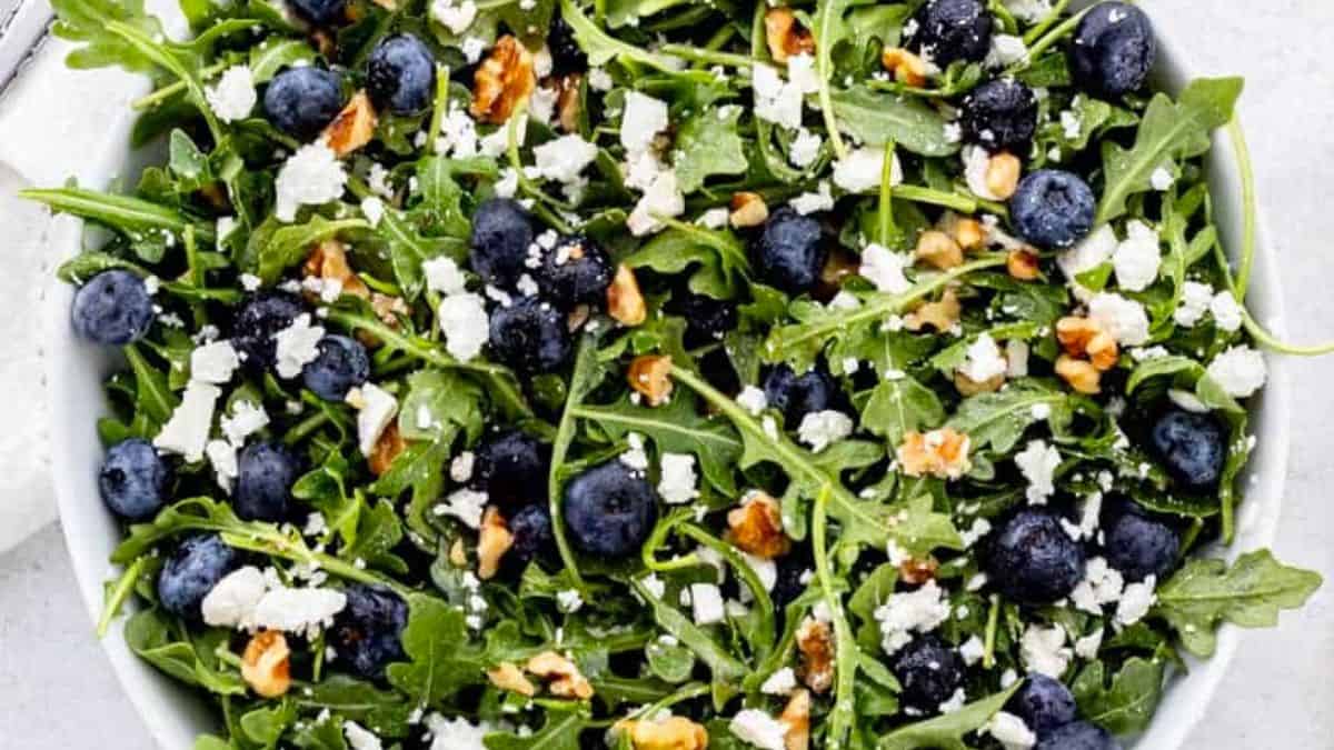 Blueberry Walnut Salad with Honey Lemon Vinaigrette