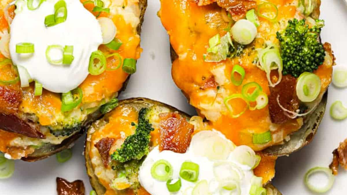 Broccoli Cheddar Twice Baked Potatoes