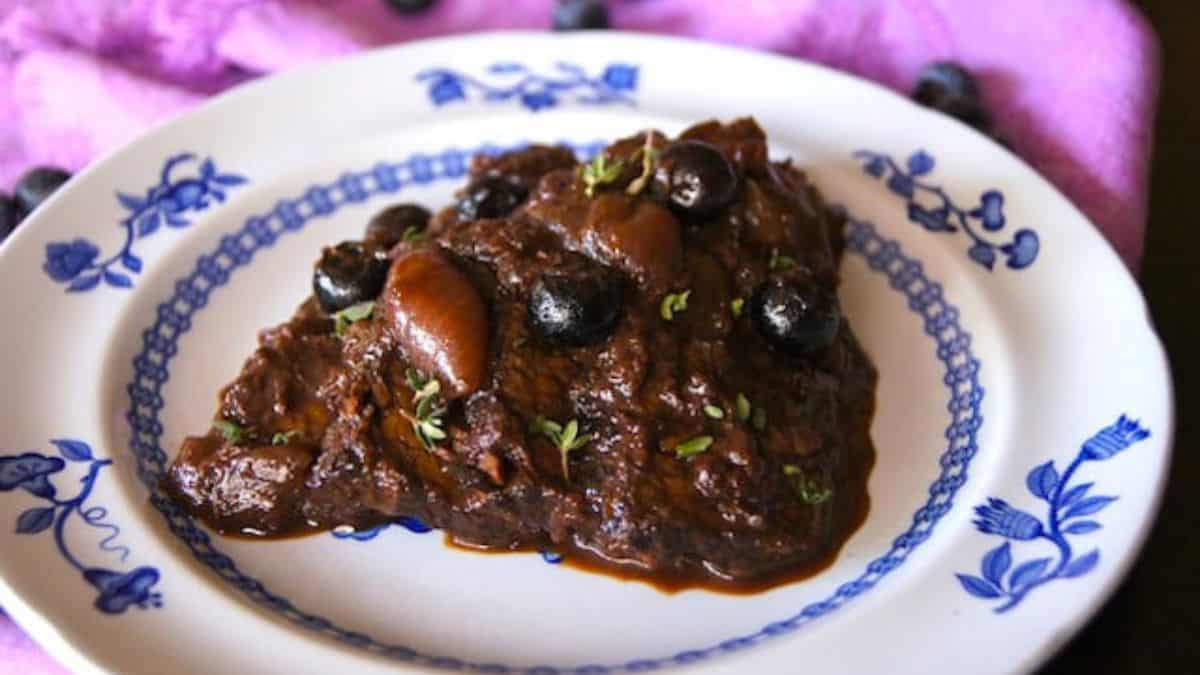 Blueberry Balsamic Braised Brisket Recipe