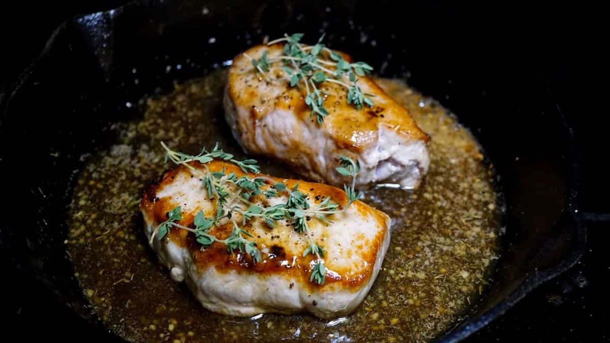 15 Minute Brown Sugar Pork Chops