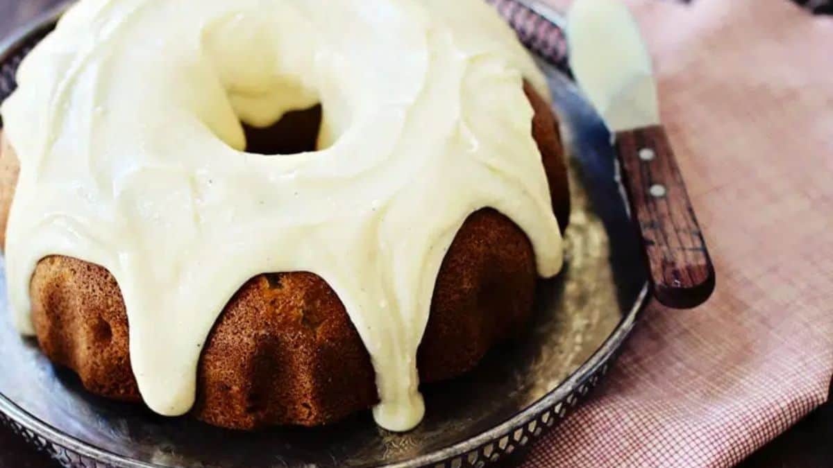 Chai Spiced Apple Cake with Mascarpone Frosting