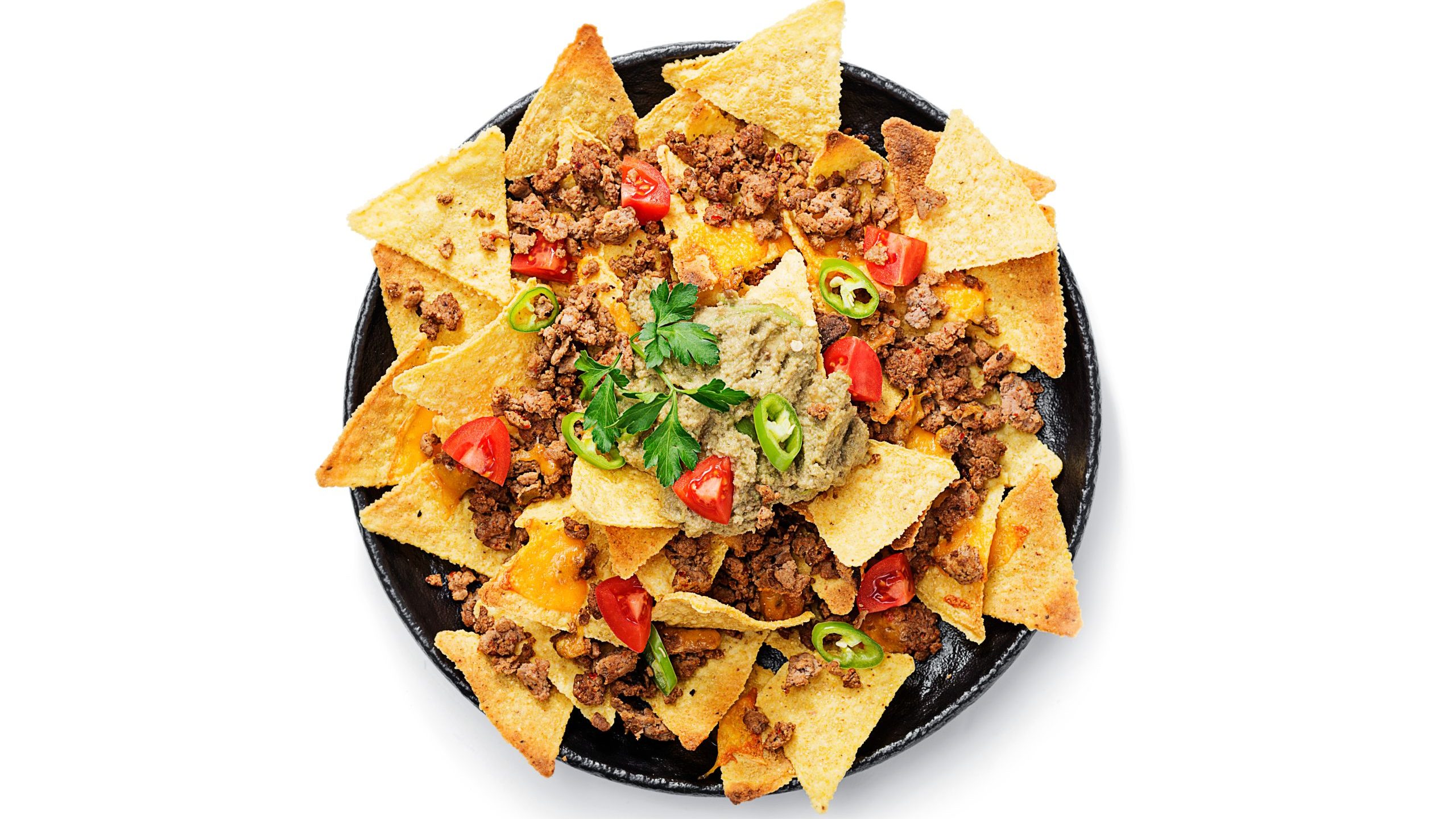 A plate fo nachos.