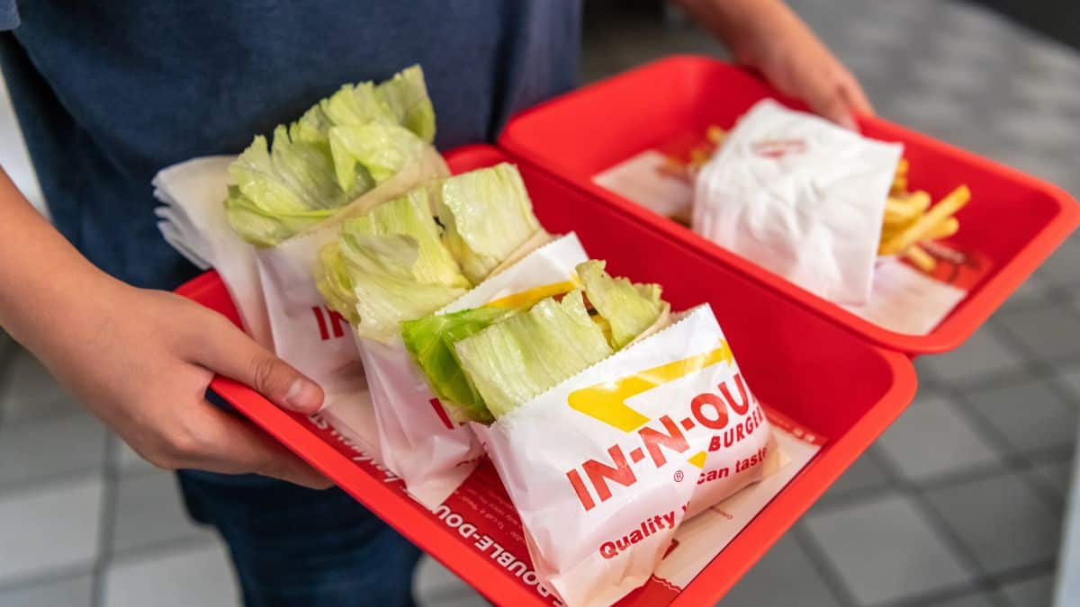 In-n-out burgers in wrappers.