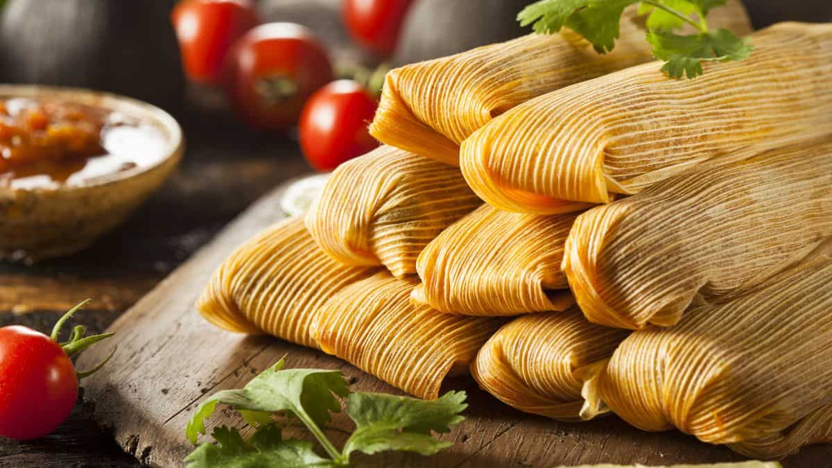 A stack of tamales.
