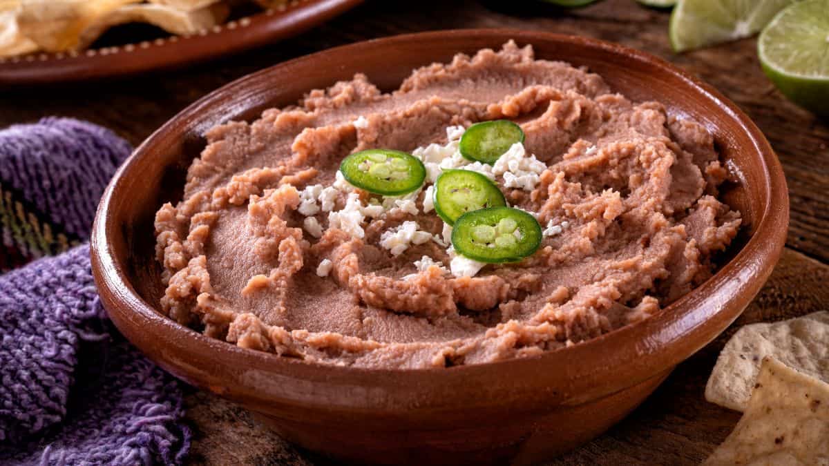 Refried beans.
