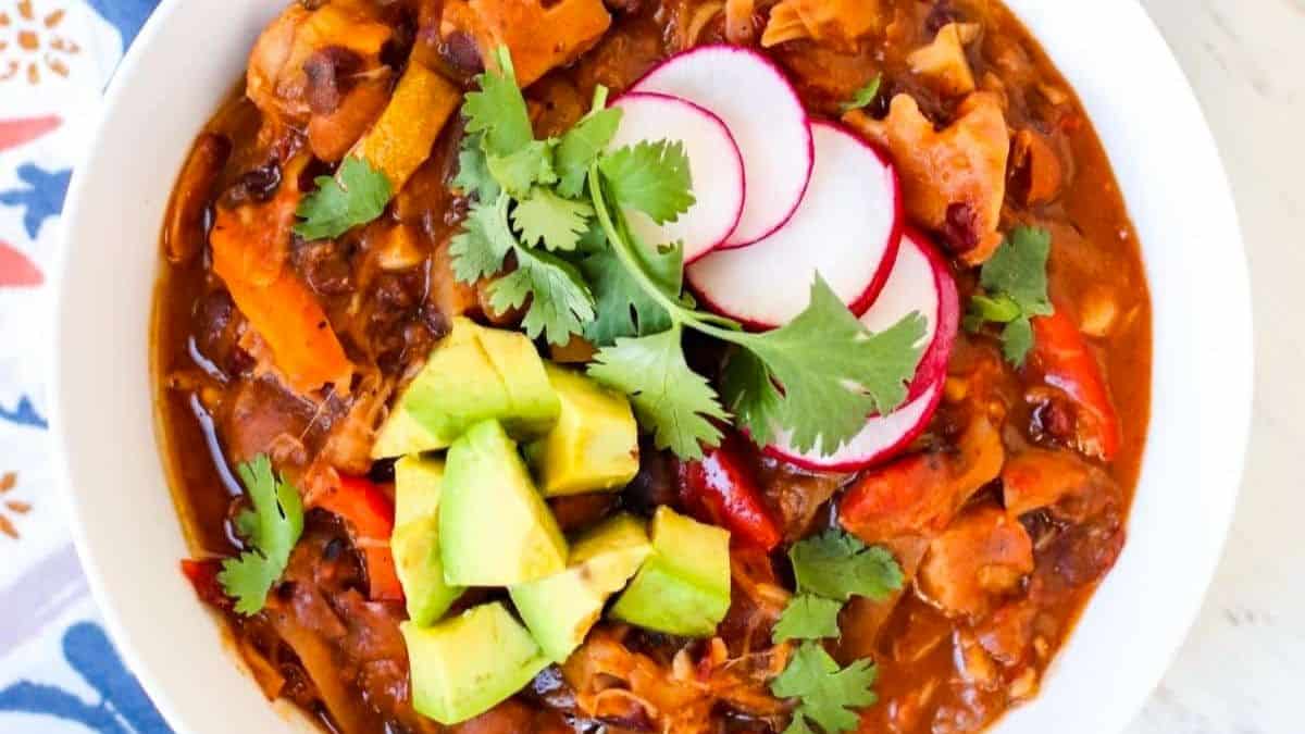 Vegan 3-Bean Jackfruit Chili