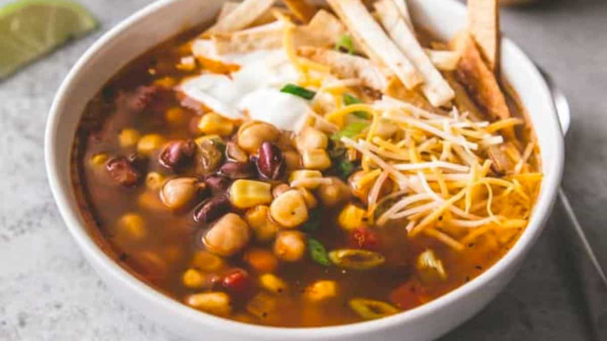 Slow Cooker Three Bean Taco Soup