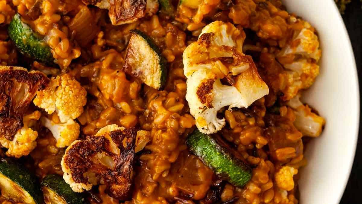 Pumpkin Rice with Fall Vegetables