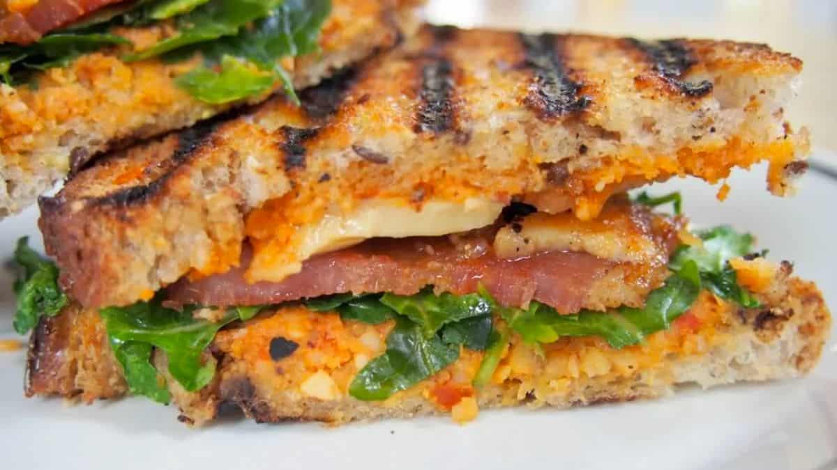 Romesco and Bacon Grilled Cheese Sandwich