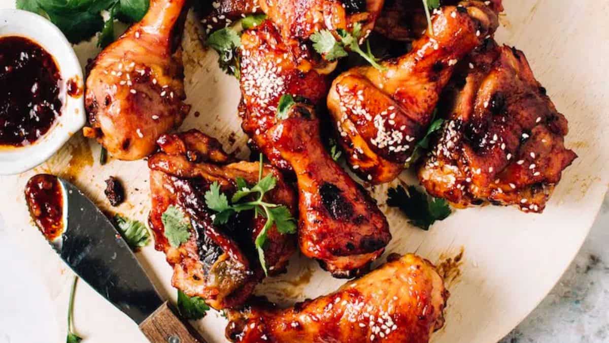 Baked BBQ Chicken Drumsticks + Legs