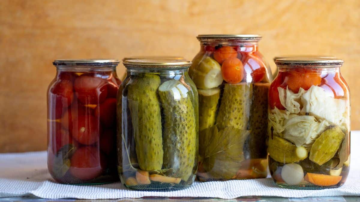 Jars of pickles.