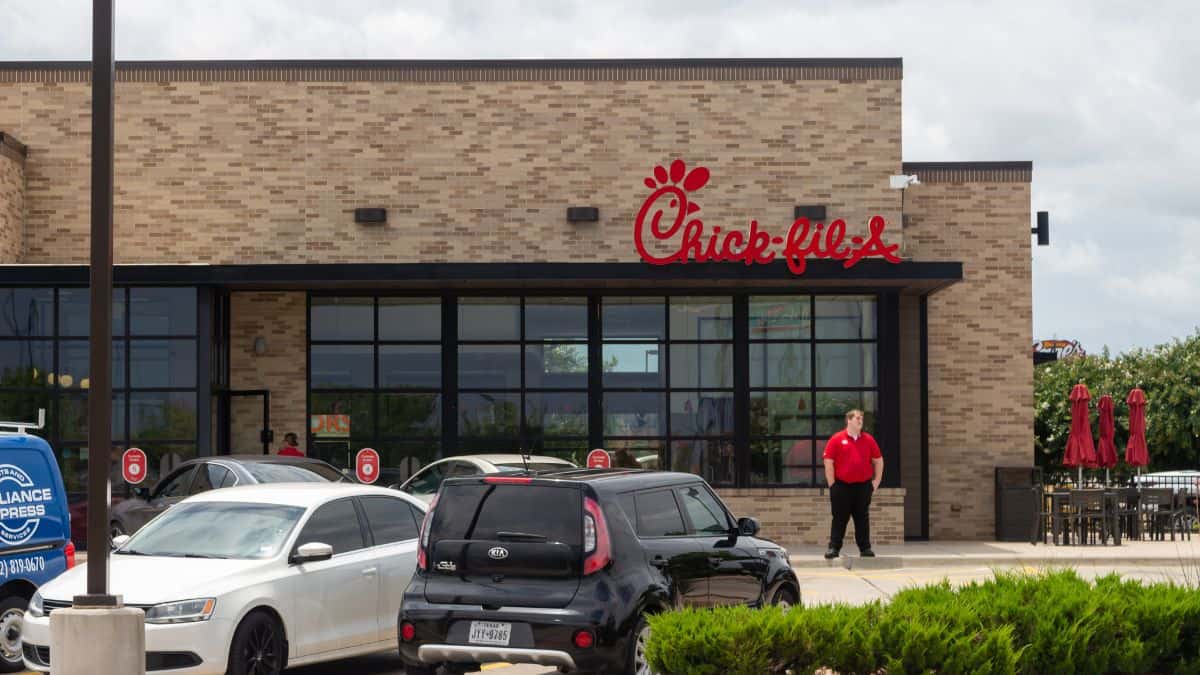 Exterior of a Chick-Fil-A restaurant.