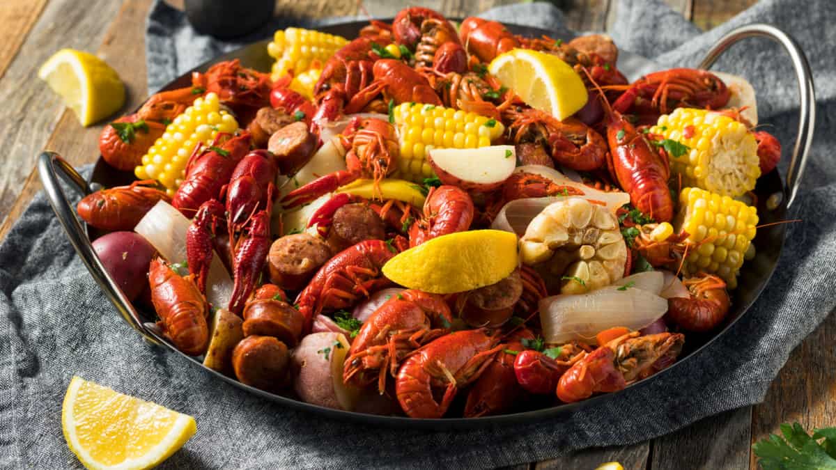 A Southern crawfish boil.