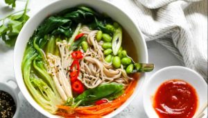 Vegetable Ramen with Spicy Miso Broth