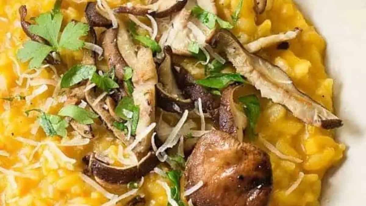 Pumpkin & Mushroom Risotto.